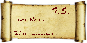 Tiszo Sára névjegykártya