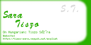 sara tiszo business card